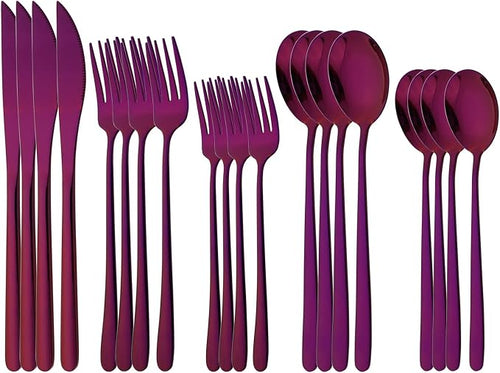 20 Pieces Silverware Set 304 Stainless Steel, Healthy & Eco-Friendly Silver by Uniturcky