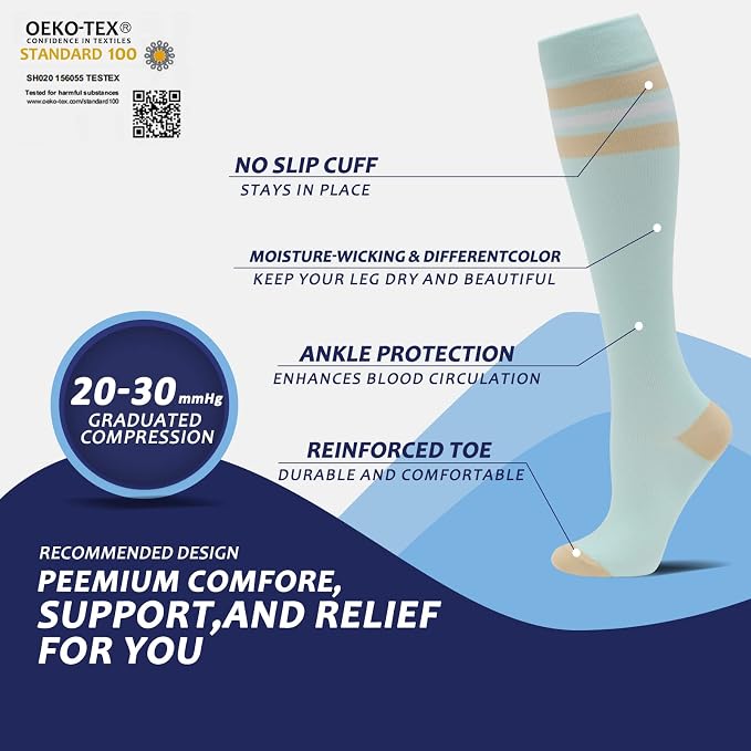 fenglaoda 8 Pairs Compression Socks - Image 6