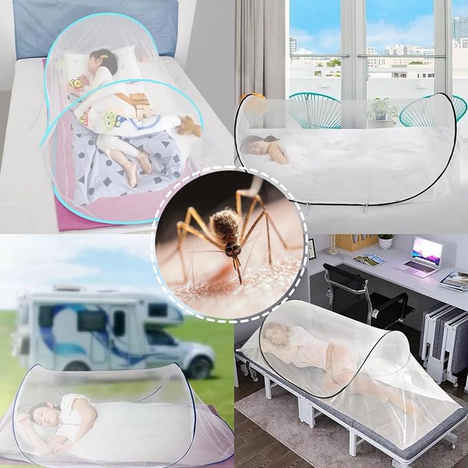 SuperDen Pop Up Mosquito Net, Foldable Mosquito Net Tent - Image 3