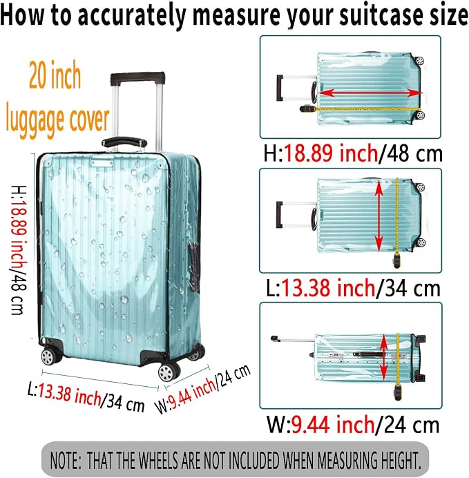 Suitcase Covers for Luggage – TSA Approved Clear PVC Luggage Protector Cover - Image 5