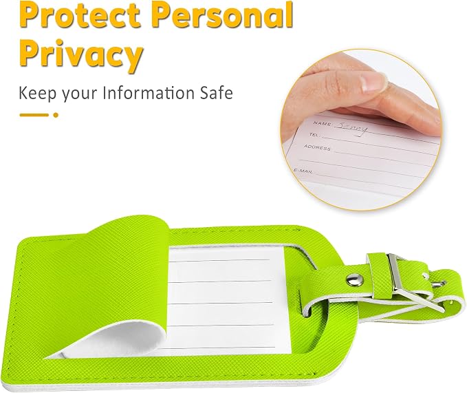 3 Pack Luggage Tags for Suitcases, TSA Approved Bag Tags, Baggage Tags - Image 3