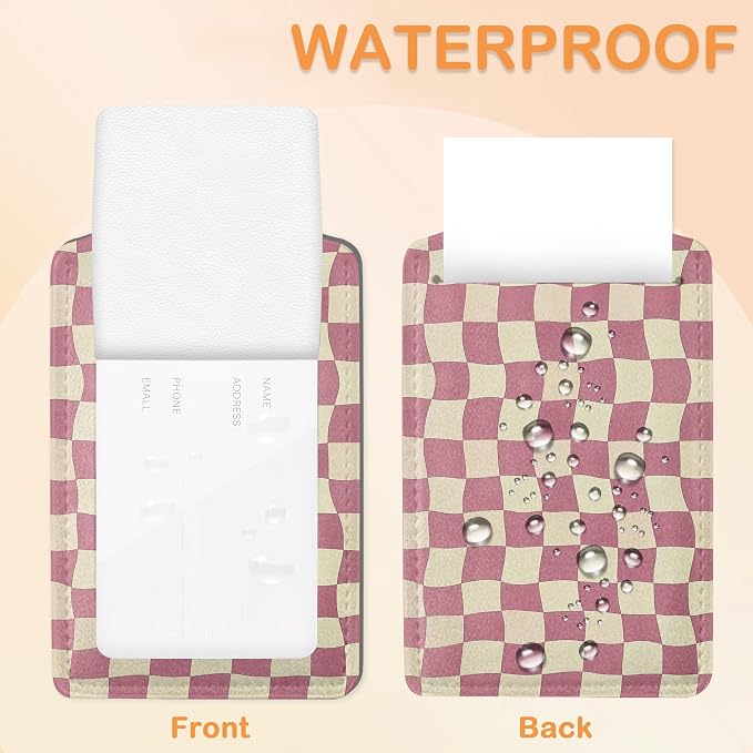 Abstract Colorful Twisted Checkered PU Leather Luggage Tags - Image 3