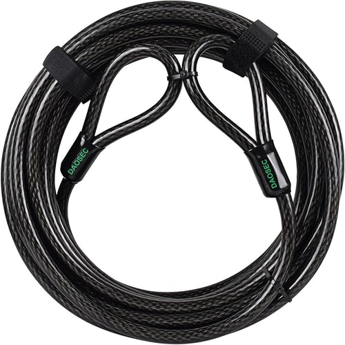 33 ft x 1/2" Heavy Duty Cut-Proof Security Cable | Flexible Vinyl-Coated by DAOSEC