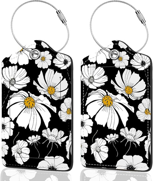 2Pack Luggage Tags for Suitcases, Cute Unique Pu Leather Cruise Luggage Tag by Unknown