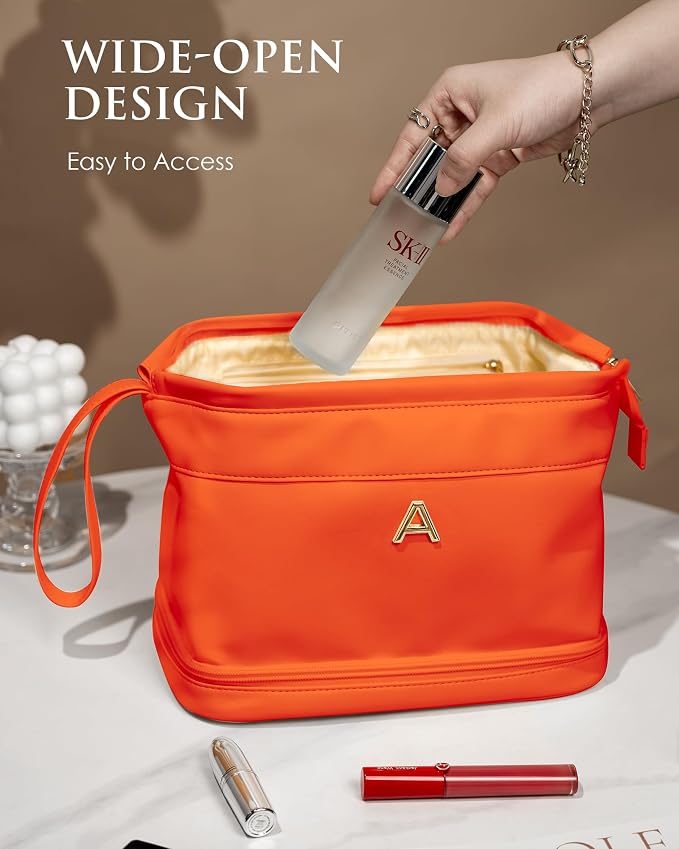 Gift for Granddaughter, Travel Gifts for Women-Initial Makeup Bag, Personalized - Image 3