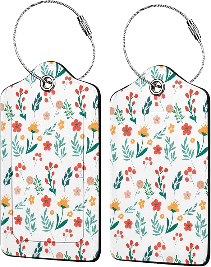 Floral Pattern Luggage Tag Personalized Luggage Tags by Unknown