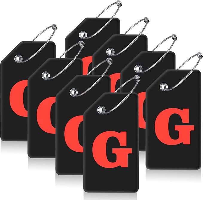 8 Pcs Luggage Tags for Suitcases, 26 Initial Letter Travel Luggage Baggage by Gostwo