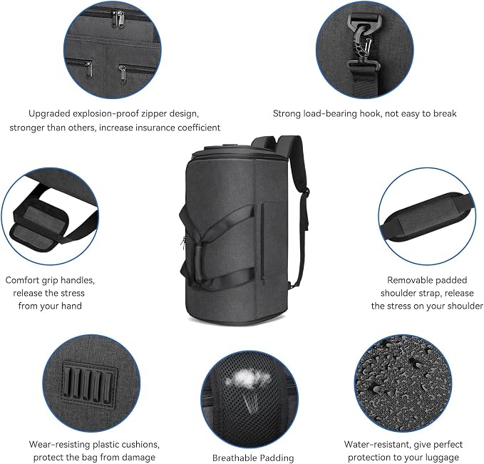 Bukere Garment Bags for Travel, Convertible Carry on Duffel Bag for Men Women - Image 5
