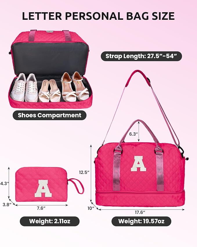 Monogrammed Gift for Woman, Gifts for Women-Initial Travel Bag - Image 3