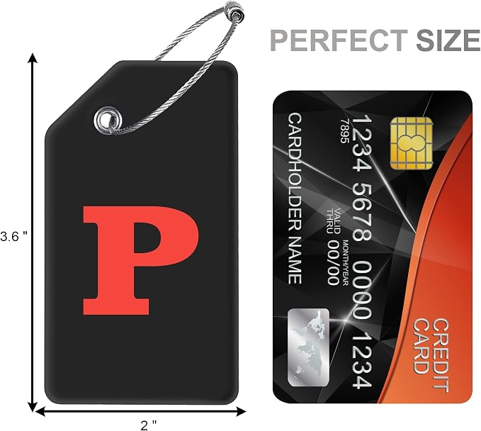 8 Pcs Luggage Tags for Suitcases, 26 Initial Letter Travel Luggage Baggage - Image 4