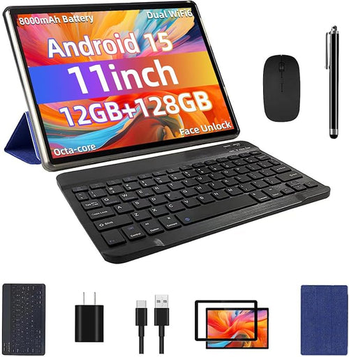 2025 Android 15 Tablet 11inch, Support Face Unlock, 18W Fast Charging, by COLORROOMKidsTablets