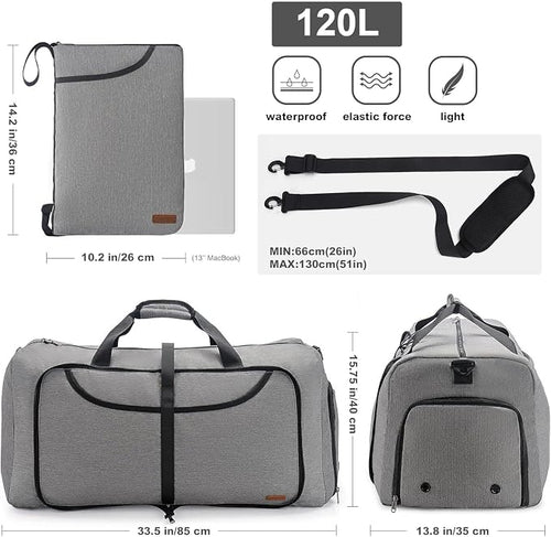 120L Duffle Bag for Travel, Large Foldable Waterproof Travel Duffel Bags - Image 2