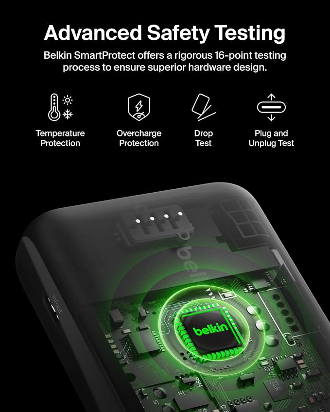 Belkin Portable Charger, USB-C Power Bank 20000 mAh w/ 2xUSB-A Ports, 15W - Image 3