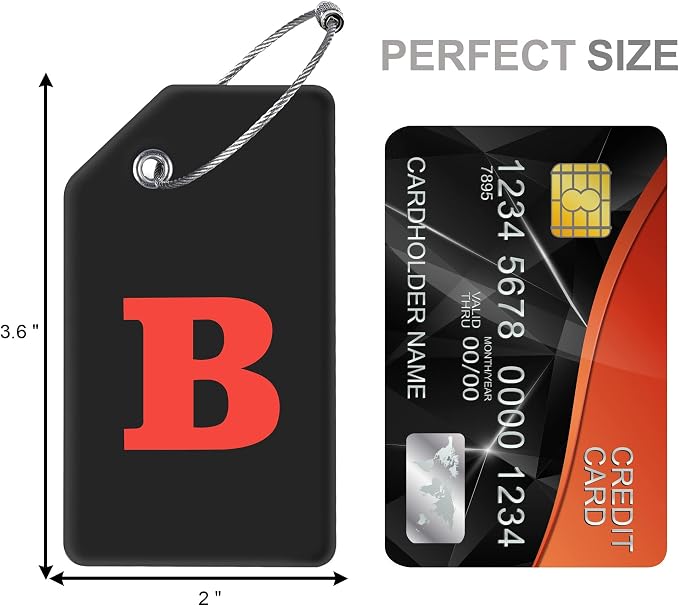 8 Pcs Luggage Tags for Suitcases, 26 Initial Letter Travel Luggage Baggage - Image 4