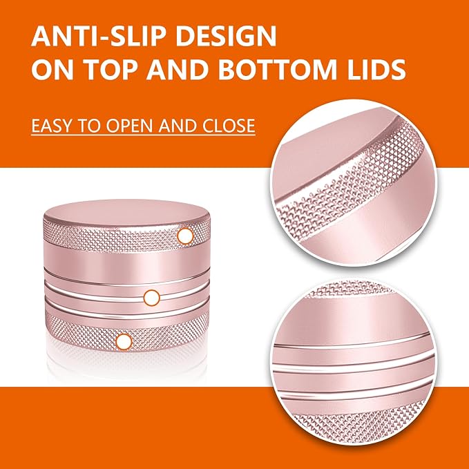 2 Sets Small Pill Box, Portable Daily Box, Aluminium Alloy Round Container - Image 6