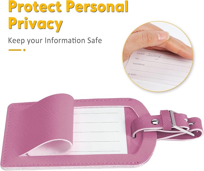 3 Pack Luggage Tags for Suitcases, TSA Approved Bag Tags, Baggage Tags - Image 3