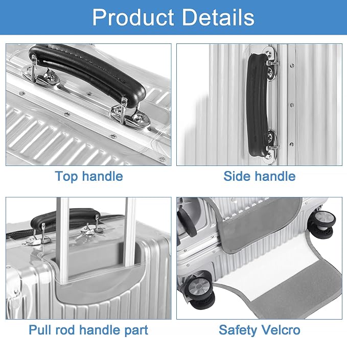 Clear Luggage Cover for 28 inch Suitcase Tsa Approved Thicken PVC Plastic - Image 7