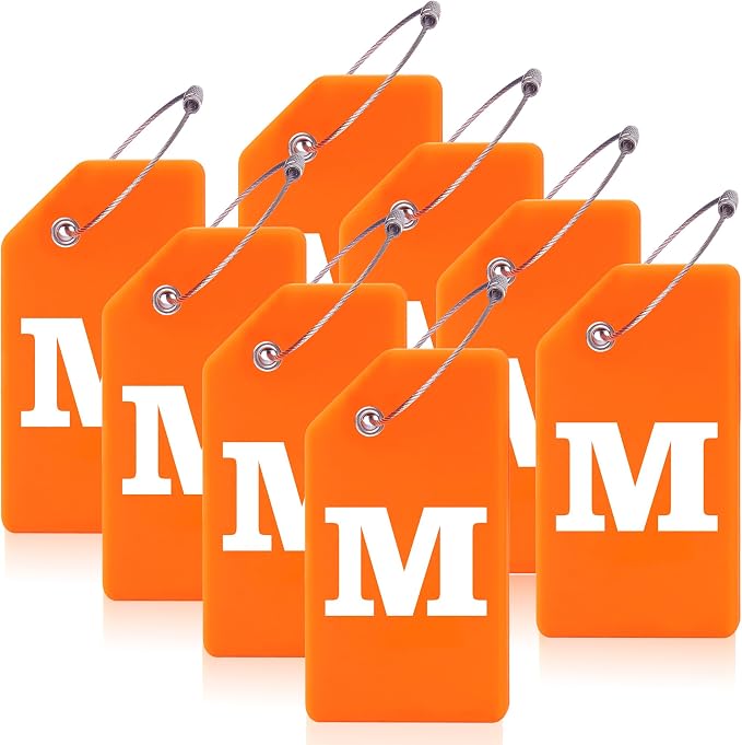 8 Pcs Luggage Tags for Suitcases, 26 Initial Letter Travel Luggage Baggage by Gostwo