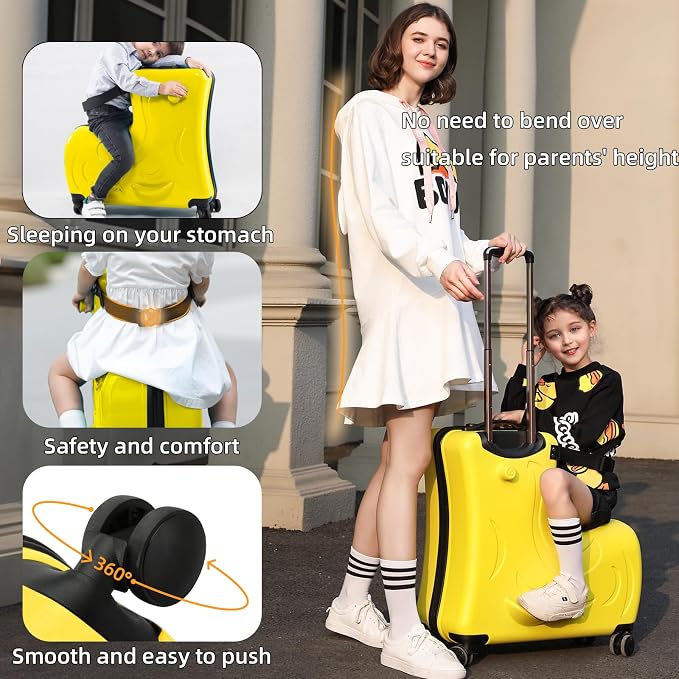 AOWEILA All-in-One Baby Travel Carrier & Ride-On Suitcase – Stroller Replacement - Image 2