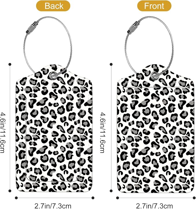 2Pack Luggage Tags for Suitcases, Cute Unique Pu Leather Cruise Luggage Tag - Image 3