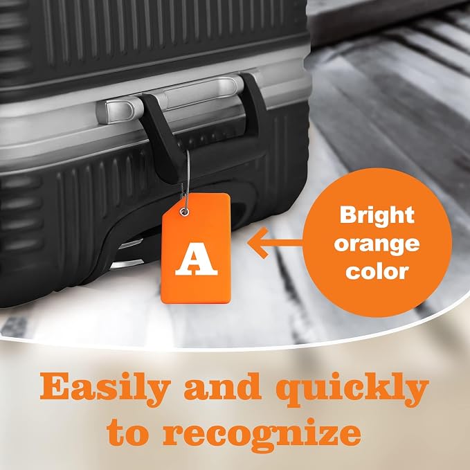 8 Pcs Luggage Tags for Suitcases, 26 Initial Letter Travel Luggage Baggage - Image 5
