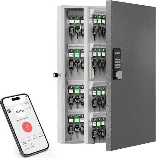 192 Key Cabinet Organizer, Metal Key Lock Box Wall Mount use OTP Technology by DiDiHere