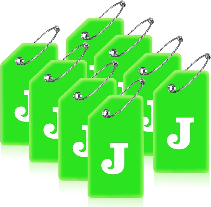 8 Pcs Luggage Tags for Suitcases, 26 Initial Letter Travel Luggage Baggage by Gostwo