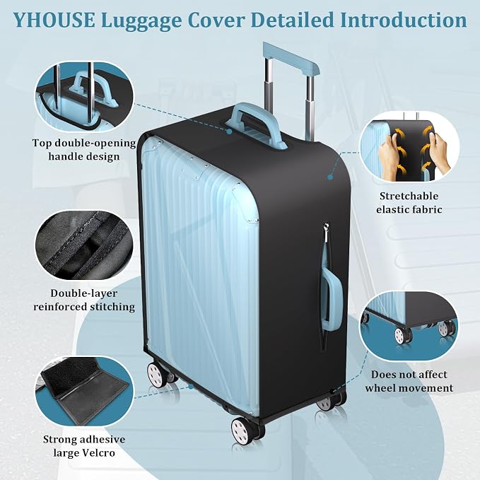 Upgraded Transparent TPU Luggage Cover Protector - Image 6