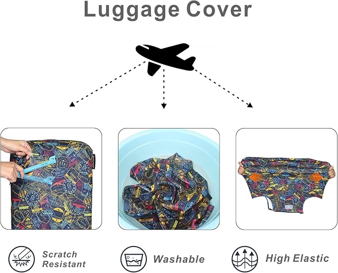 Explore Land Travel Luggage Cover Suitcase Protector Fits 27-30 Inch Case - Image 4