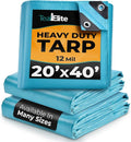 Tarps Heavy Duty Waterproof 20x40-12 mil Thick Camping Tent by TealElite