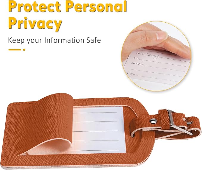 3 Pack Luggage Tags for Suitcases, TSA Approved Bag Tags, Baggage Tags - Image 3