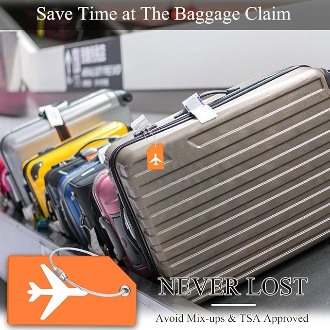 7 Pack Silicone Luggage Tag for Suitcases - Image 4
