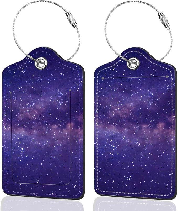2Pack Luggage Tags for Suitcases, Cute Unique Pu Leather Cruise Luggage Tag by Unknown