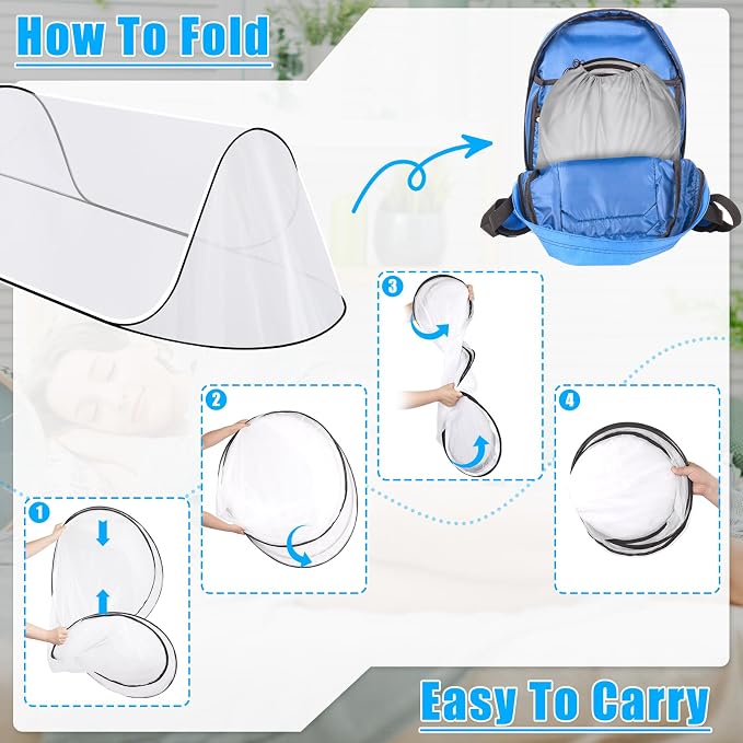 77 * 30 * 23 Inch Large Pop Up Mosquito Tent, Portable Foldable Mosquito Net - Image 6