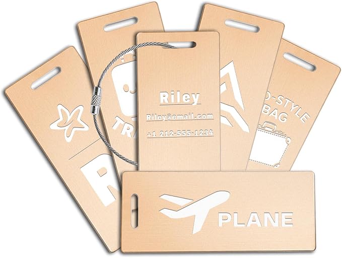 4PCS Personalized Luggage Tags for Travel Durable Aluminium Luggage Tags for by comfortez