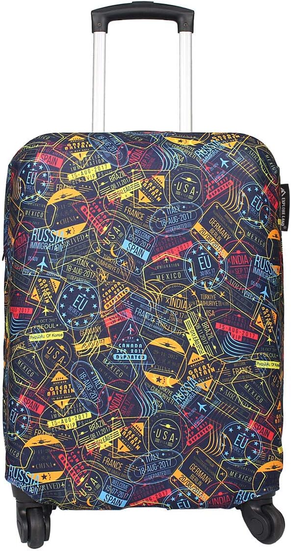 Explore Land Travel Luggage Cover Suitcase Protector Fits 23-26 Inch Case by ExploreLand