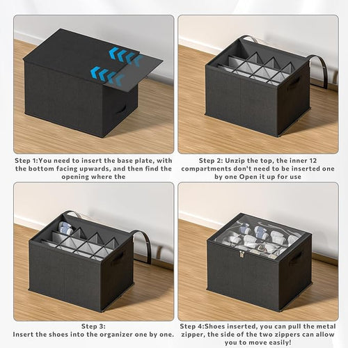 2 Pack Shoe Organizer for Closet - Image 2