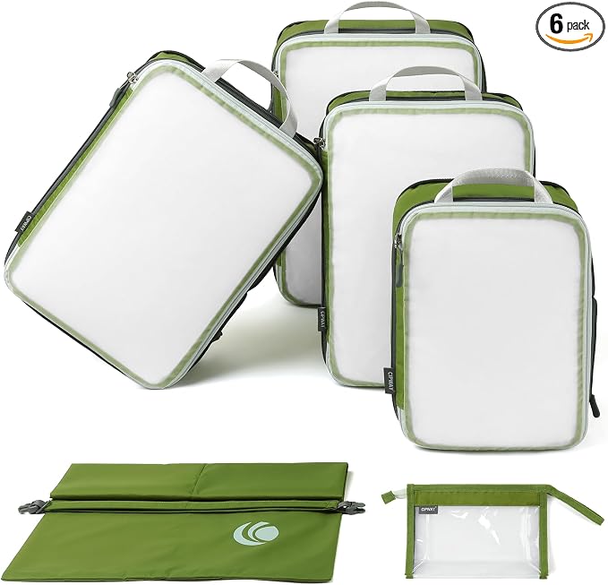 Cipway Compression Packing Cubes, See Through Mesh Luggage Organizer Bags by Cipway