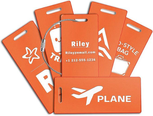 4PCS Personalized Luggage Tags for Travel Durable Aluminium Luggage Tags for by comfortez