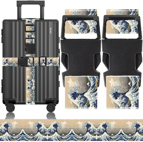 2 Pack Luggage Straps for Suitcases Adjustable Luggage Belt TSA Approved by Unknown