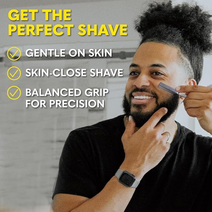 Beard Club Straight Razor for Men & Premium Shaving Gel for Men – Hydrating - Image 2