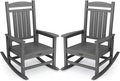 SERWALL Outdoor Rocking Chair Set of 2, HDPE Patio Rocking Chair All-Weather by SERWALL