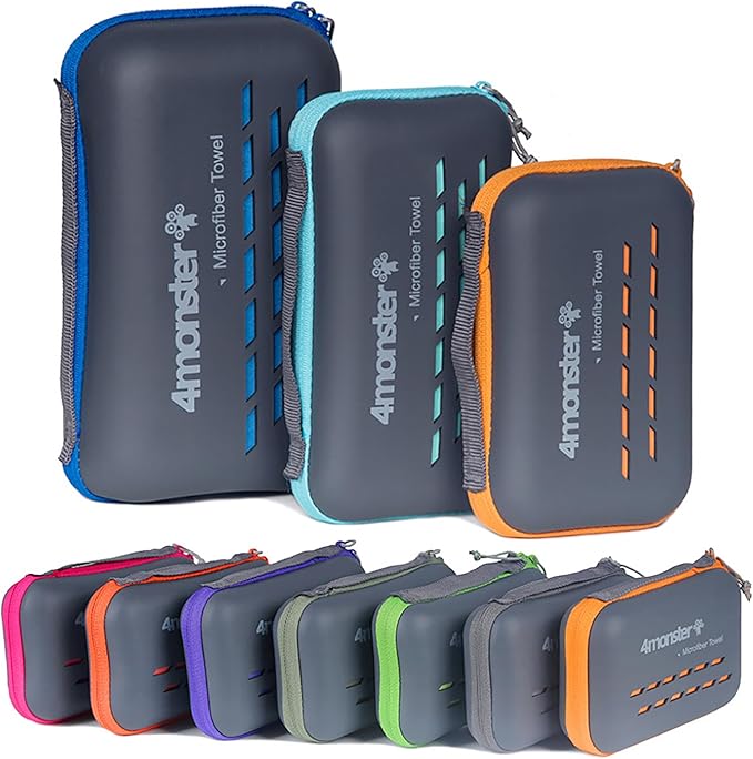 4Monster Camping Towel Super Absorbent, Quick Dry Microfiber Travel Towel by 4Monster