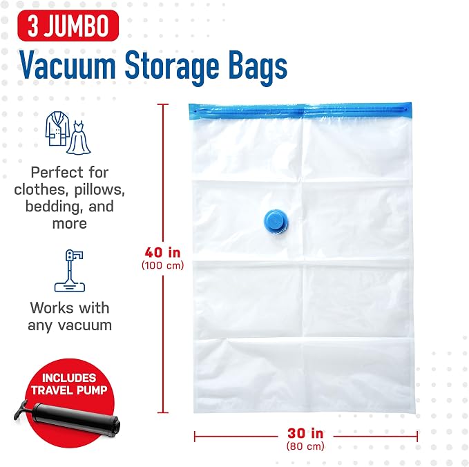 Spacesaver 3 Pack Jumbo Vacuum Storage Bags - Image 3