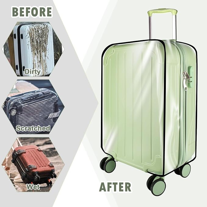 3 Pieces Thicken Clear Luggage Cover Protector - Image 5