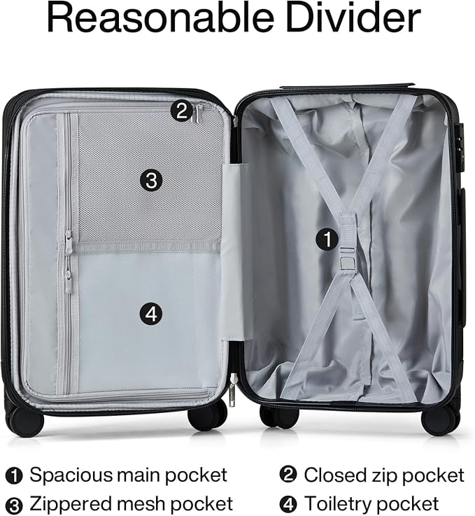 Hanke 29 Inch Expandable Checked Luggage Lightweight PC Hard Shell Luggage - Image 7