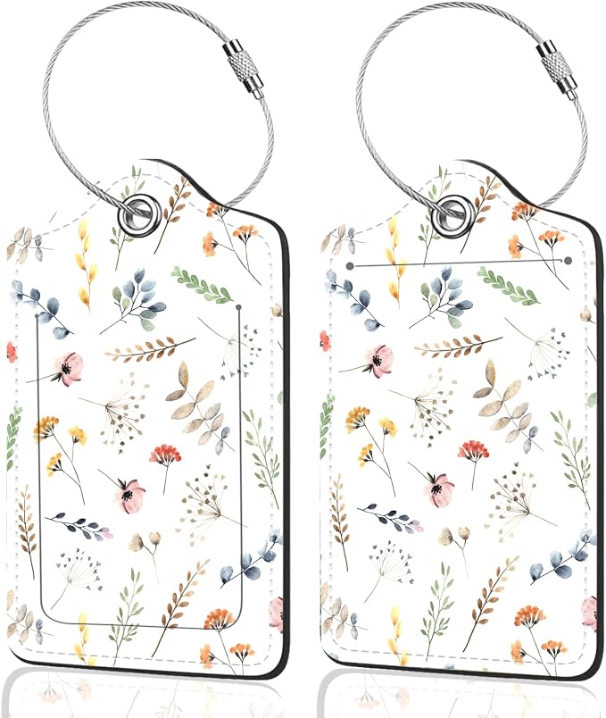 2Pack Luggage Tags for Suitcases, Cute Unique Pu Leather Cruise Luggage Tag by Unknown