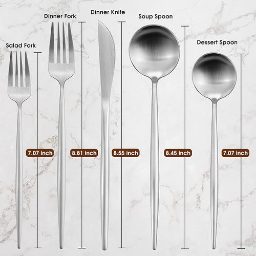 40-Piece Stainless Steel Flatware Set - Image 2