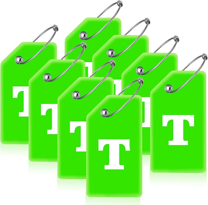 8 Pcs Luggage Tags for Suitcases, 26 Initial Letter Travel Luggage Baggage by Gostwo