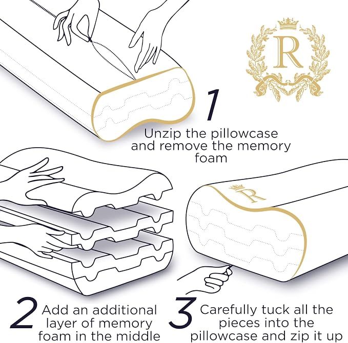 4-Layer King, Contour Pillow, Side Sleeper Pillow, Orthopedic Pillow, Neck - Image 6